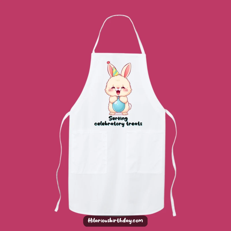 Funny Bunny Party Apron - Festive Kitchen Fun, Great Gift