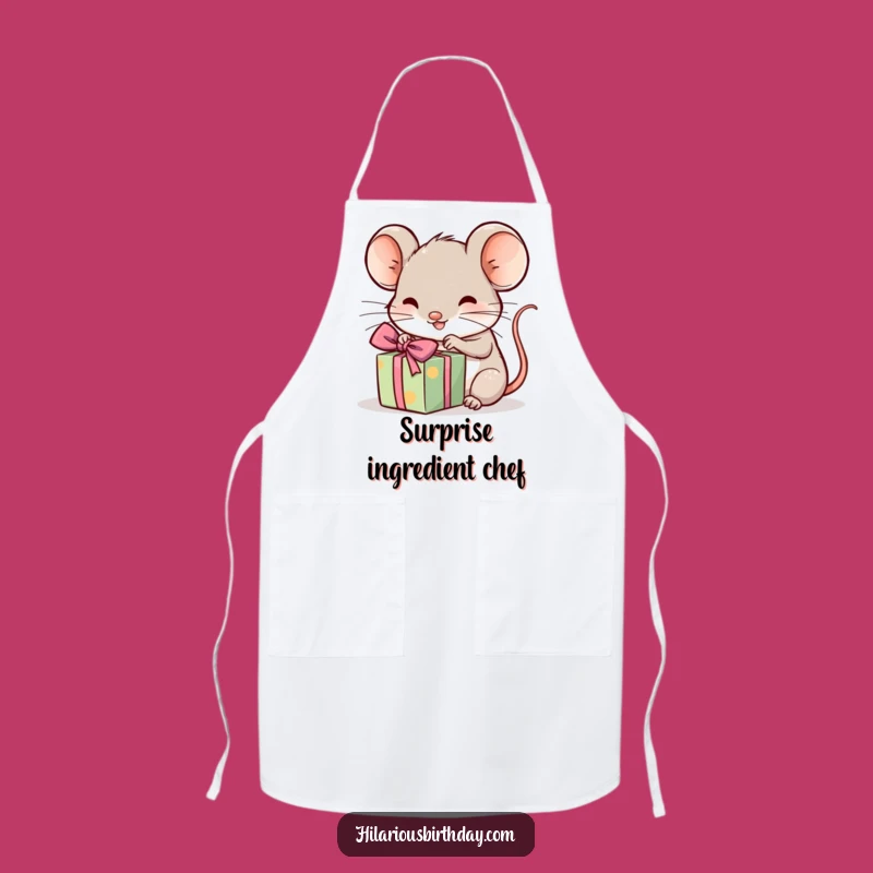 Funny Kawaii Mouse Gift Apron - Kitchen Present Fun Gift