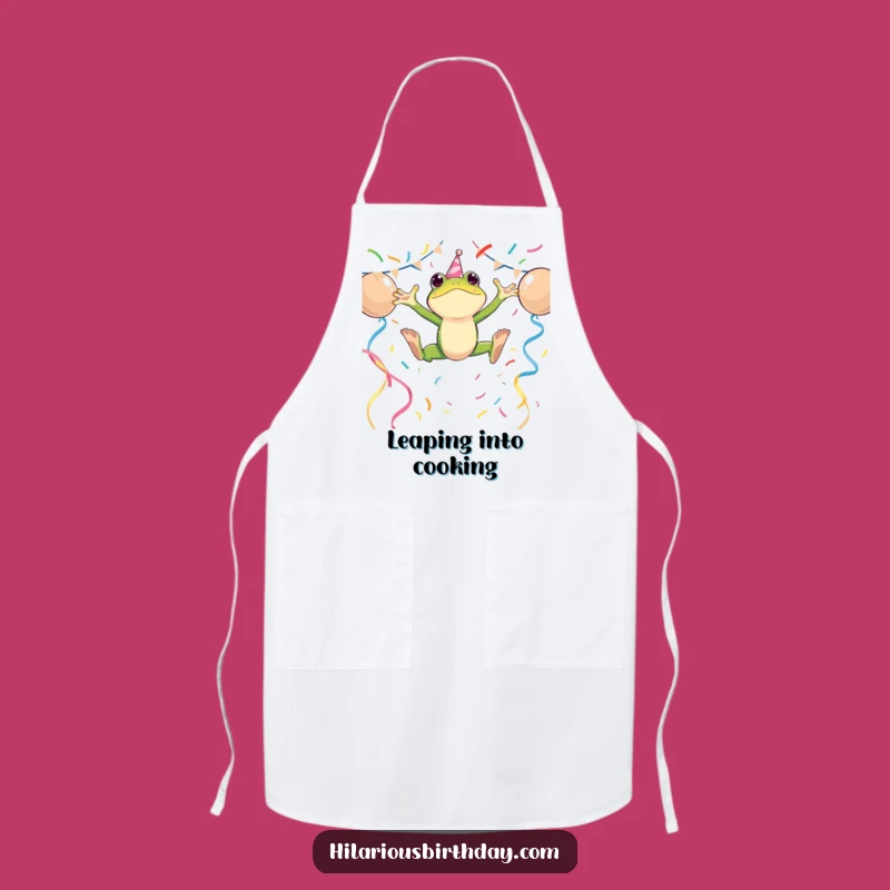 Funny Frog Streamer Apron - Energetic Kitchen Wear for Party Cooks