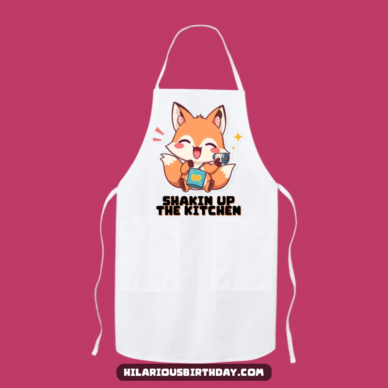 Funny Fox Noisemaker Apron - Playful Kitchen Wear for Party Cooks