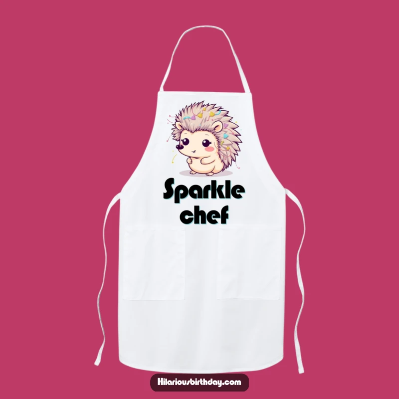 Funny Kawaii Hedgehog Apron: Party Chef, Gift Sparkle!