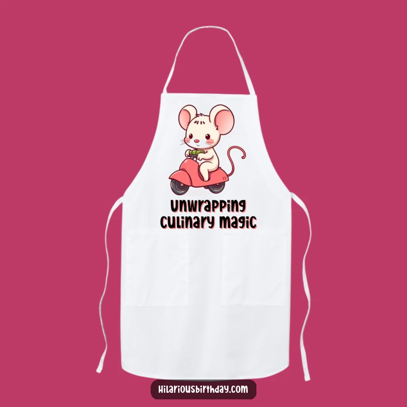 Funny Kawaii Mouse Cooking Apron: Unwrap Fun in the Kitchen!