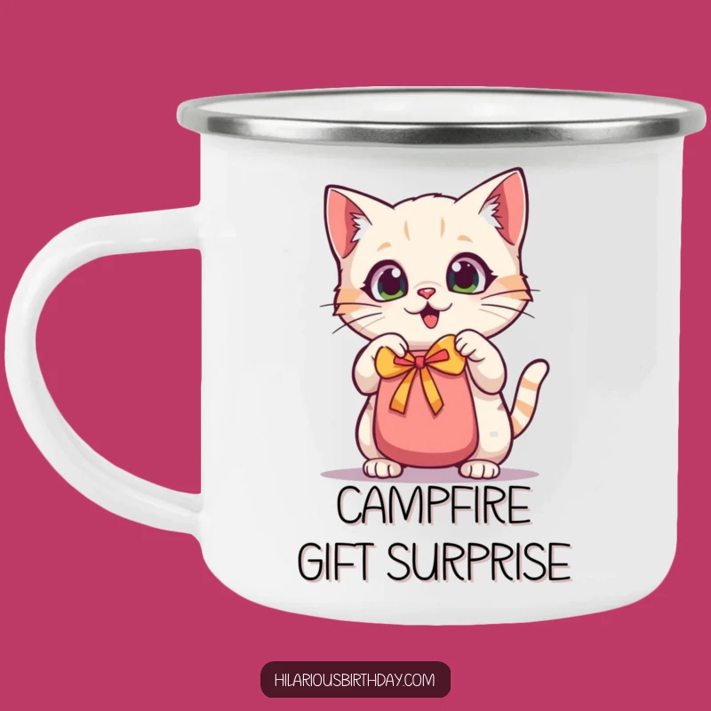 Funny Kawaii Cat Camping Mug: Adventure Fuelled By Excitement