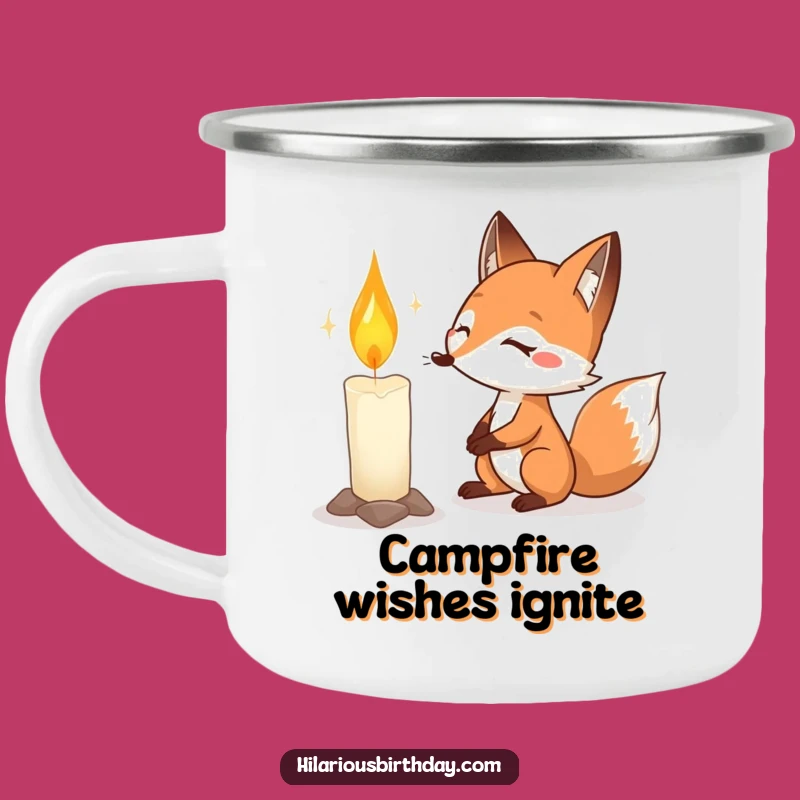 Funny Fox Birthday Camping Mug: Durable Determined Fox, Perfect Funny Gift!