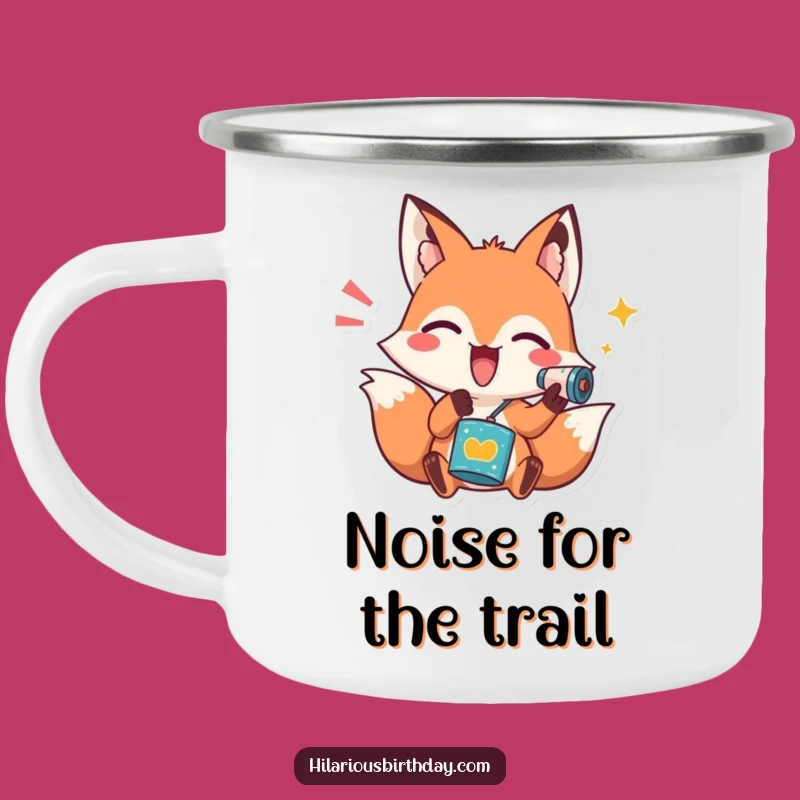 Funny Fox Noisemaker Camping Mug - Durable & Playful Party Cup Gift
