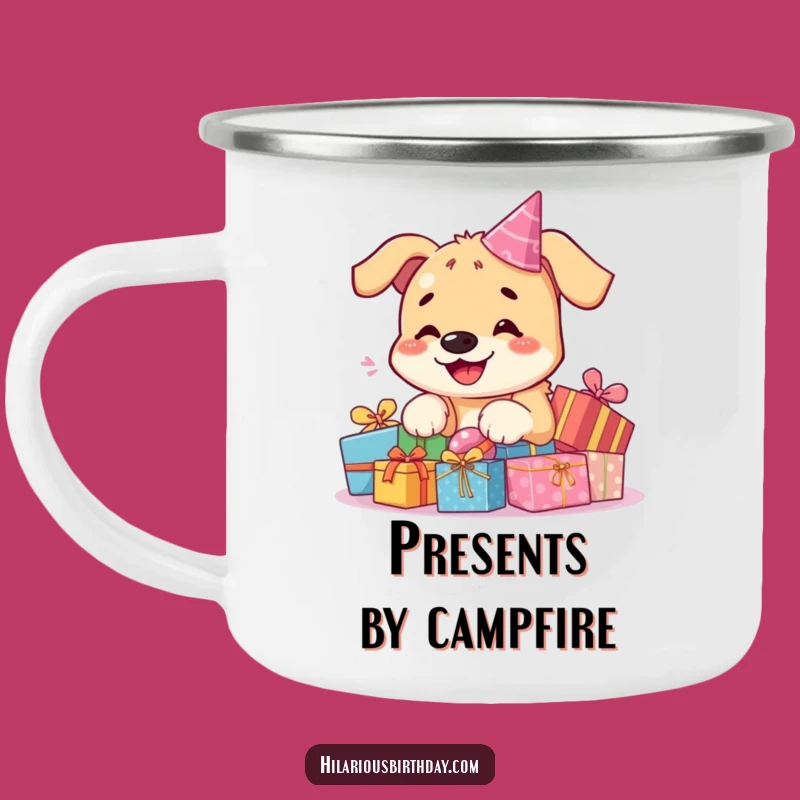 Funny Kawaii Dog Camping Mug: Adventure Fuelled By Birthday Presents