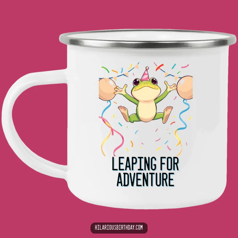 Funny Frog Streamer Camping Mug - Durable & Energetic Party Cup Gift