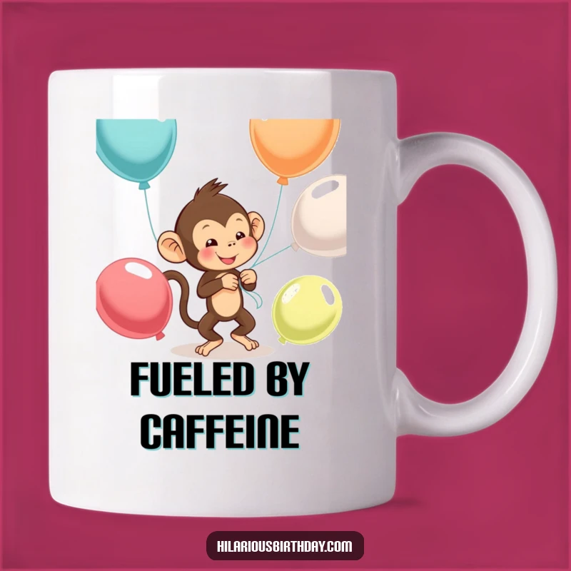 Funny Monkey Balloon Tie Mug: Mischievous Fun & Perfect Gift