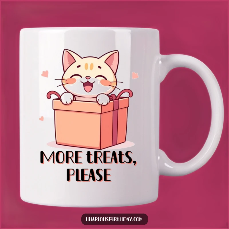 Funny Cat Gift Mug: Delighted Kitty Unboxing Surprise, Perfect Humorous Present