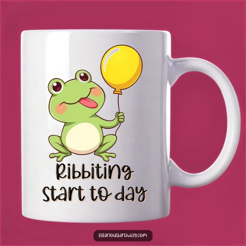 Funny Frog Balloon Pop Mug: Kawaii Kermit Tongue Surprise, Hilarious Gift!