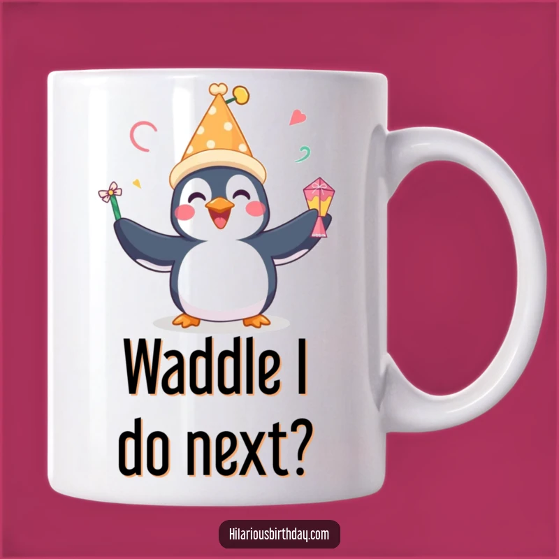 Funny Penguin Juggling Mug: Festive Party Character, Perfect Fun Gift
