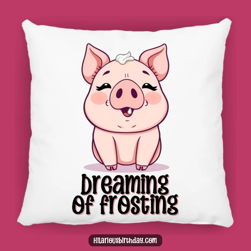 Cute Funny Kawaii Pig Frosting Pillow - Cozy Dessert Companion Gift