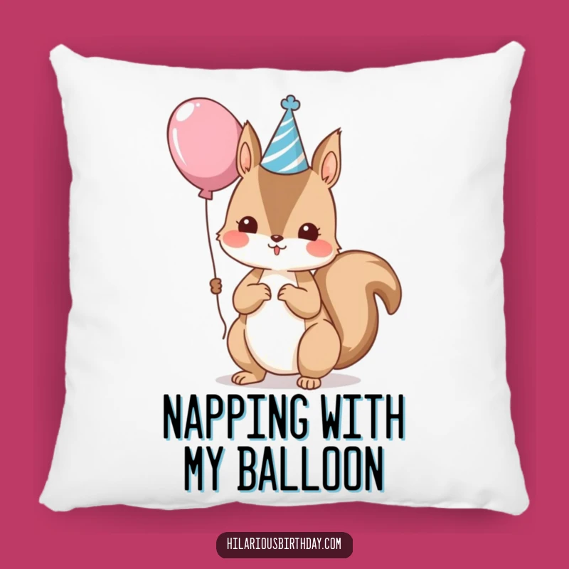 Cute Funny Kawaii Squirrel Party Pillow - Cozy Festive Companion Gift