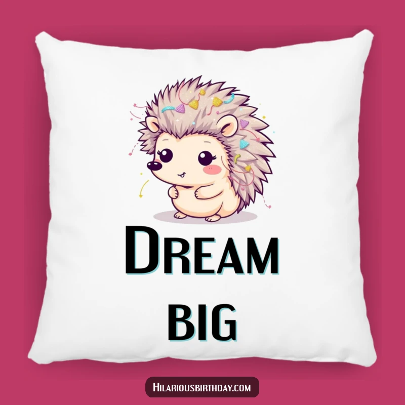 Funny Kawaii Hedgehog Pillow: Cozy Party Pal, Gift Sparkle!