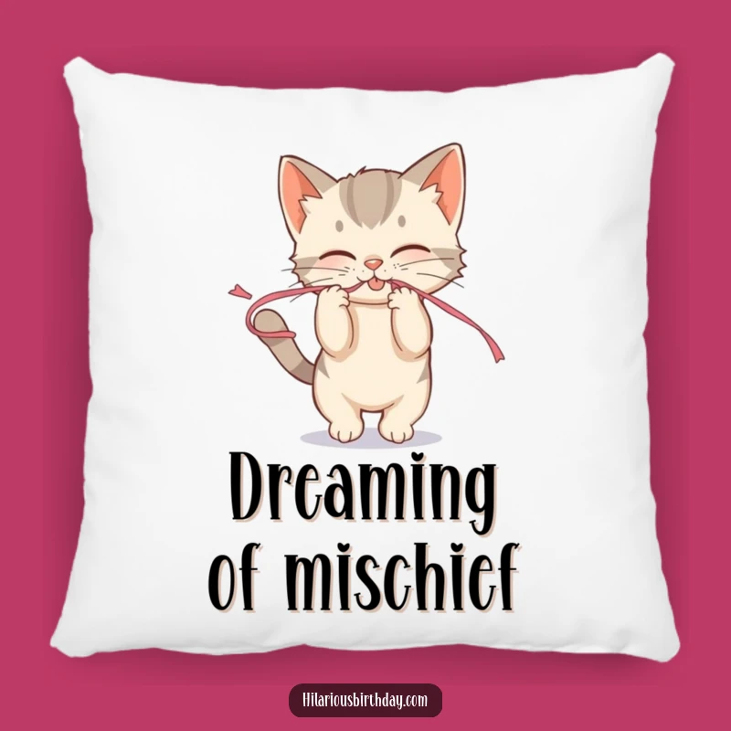 Funny Kitten Streamer Pillow - Cozy Playful Comfort, Sweet Gift