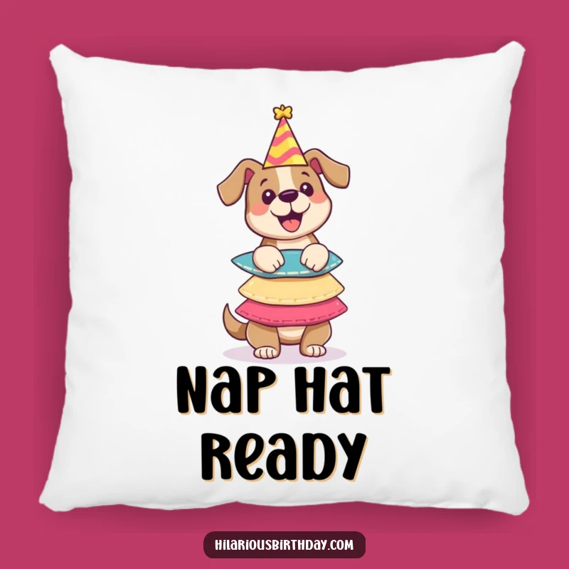 Funny Dog Party Hats Pillow: Cuddly Canine Fun - The Ultimate Funny Gift Cushion