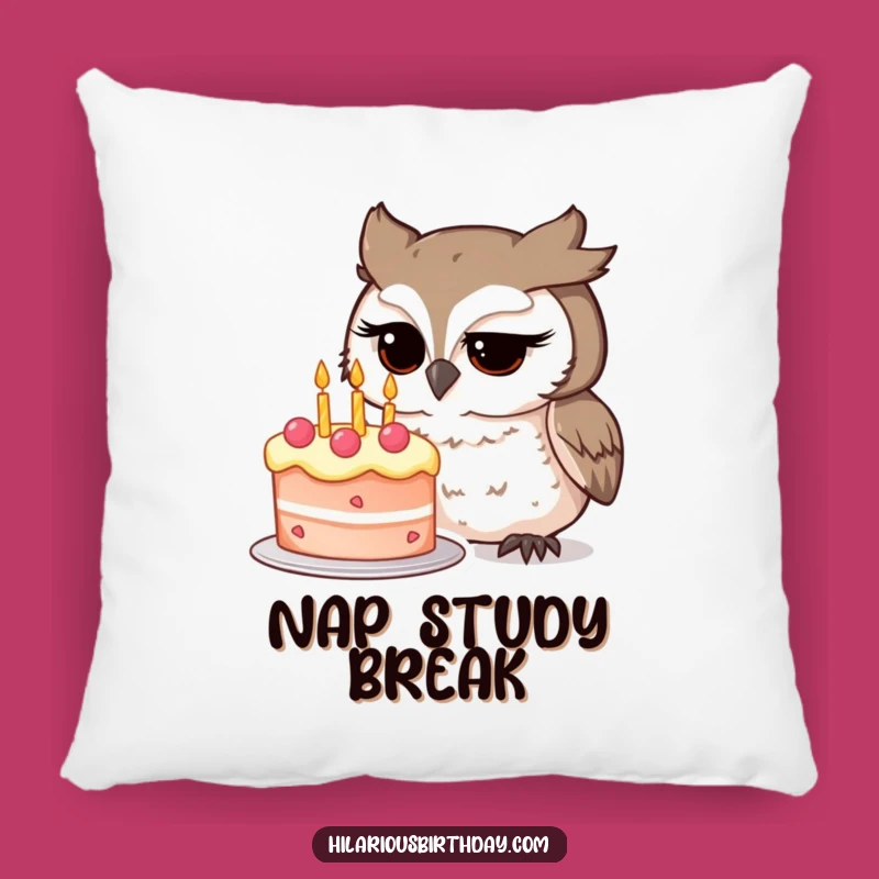Funny Owl Cake Pillow: Soft & Cozy Decor, A Touch of Whimsy, Great Funny Gift