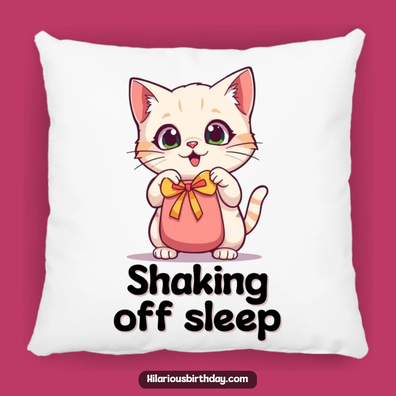 Funny Kawaii Cat Pillow: Cozy Cuddles With Gift Bag Excitement