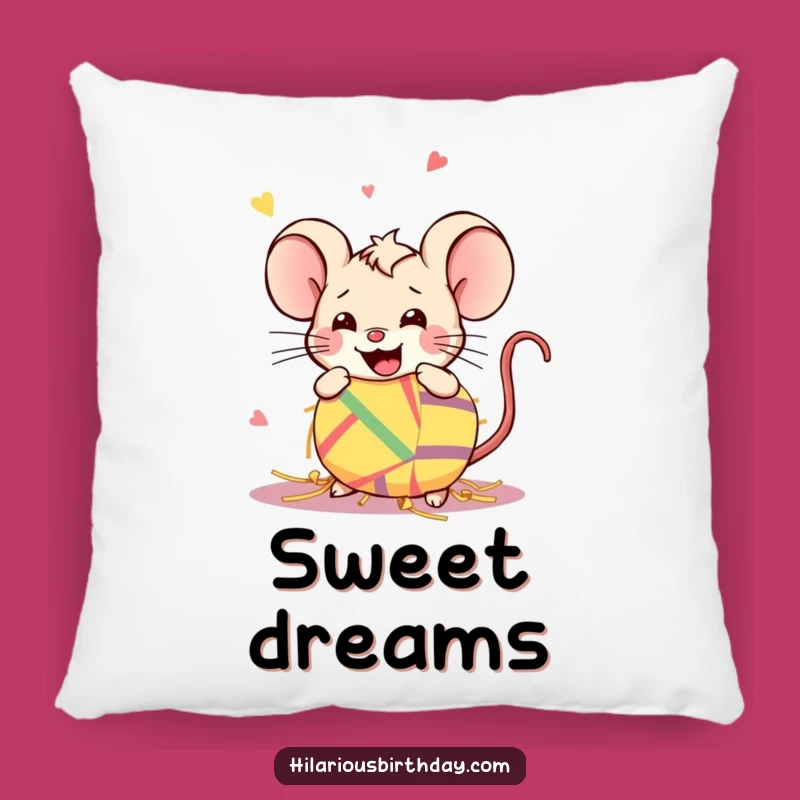 Funny Kawaii Mouse Piñata Pillow: Smash Your Stress, Gift Comfort!