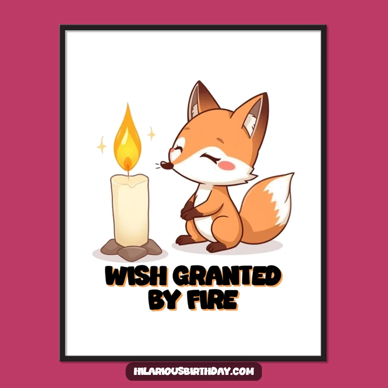 Funny Fox Birthday Digital Art: Determined Fox Download, Perfect Funny Gift!