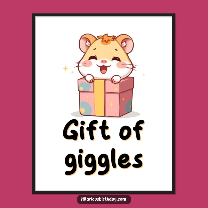 Funny Giggling Hamster Digital Art: Hidden Joy for Instant Art, a Great Gift