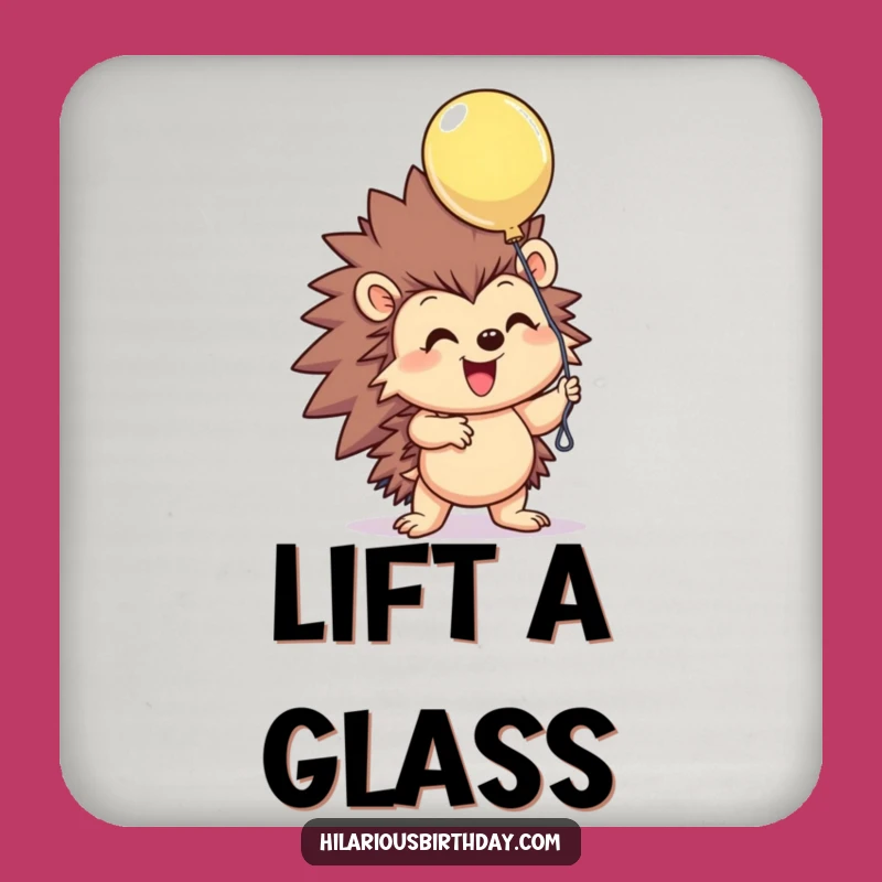 Funny Hedgehog Balloon Coaster Set: Protect Surfaces with Cheerful Charm, A Great Funny Gift