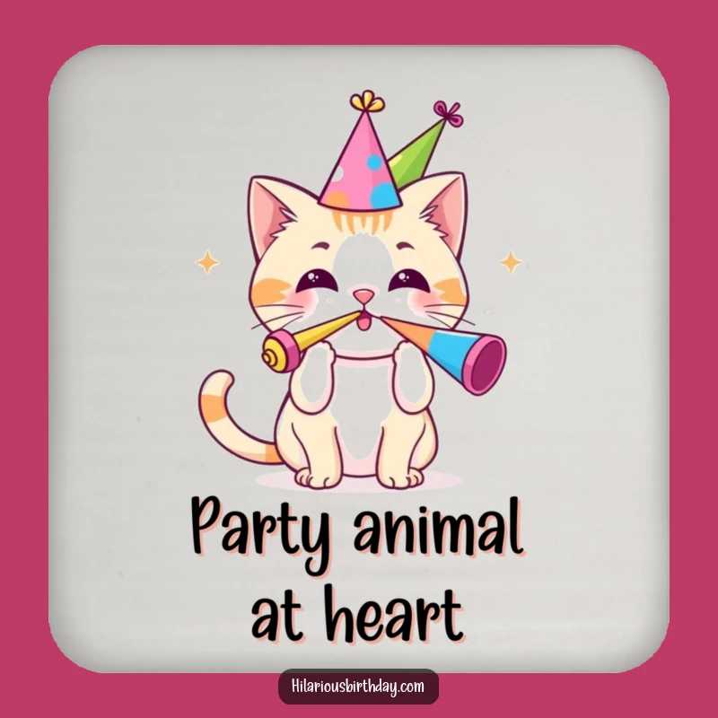 Funny Kawaii Cat Coasters: Party Protection!, A Chic Funny Gift!