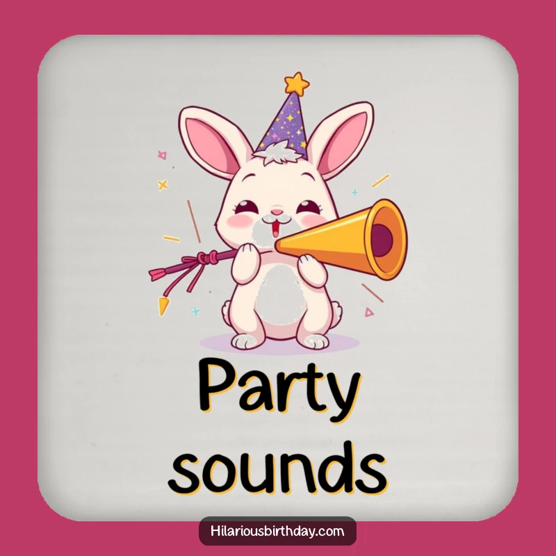 Funny Rabbit Party Drink Coaster: Cheers to Fun with This Horn Blower