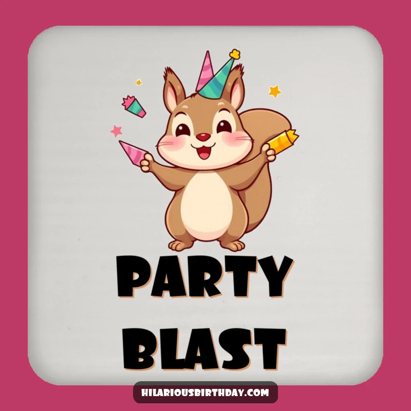 Funny Squirrel Juggling Coaster: Protect Surfaces, Add Fun & Humor!