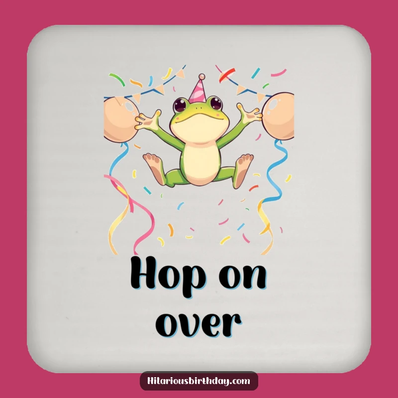 Funny Frog Streamer Coasters - Energetic Set for Party Tables