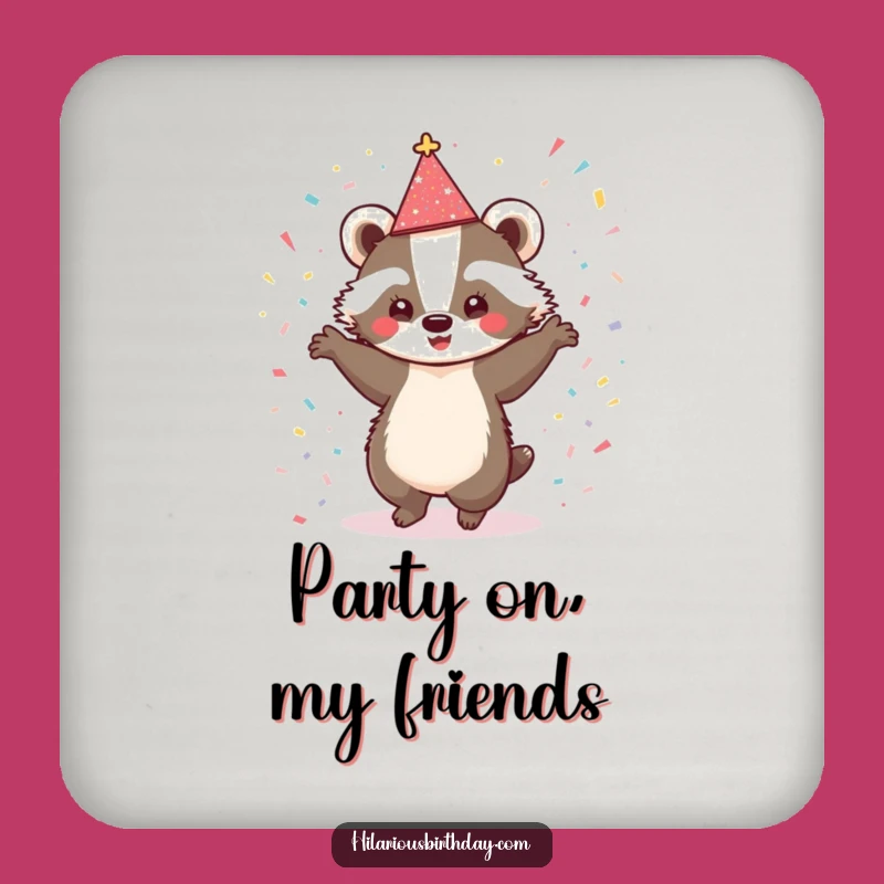 Funny Badger Dancing Coasters: Sparkly Drink Savers, Perfect Table Gift