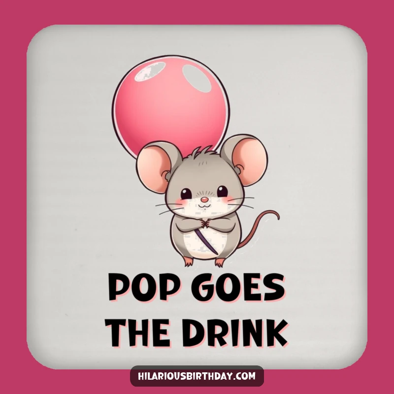 Funny Mouse Balloon Coasters - Playful Set for Protecting Tables
