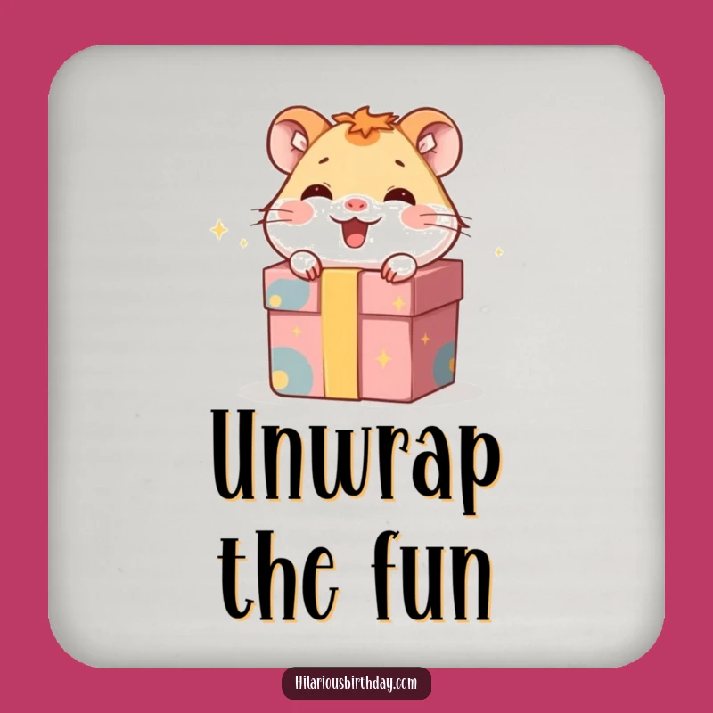 Funny Giggling Hamster Coaster: Protect Surfaces with Surprise, a Tiny Funny Gift