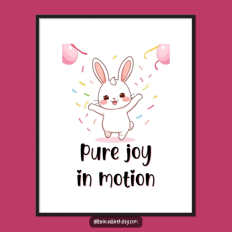 Funny Kawaii Rabbit Dance Poster: Decorate with Delight!