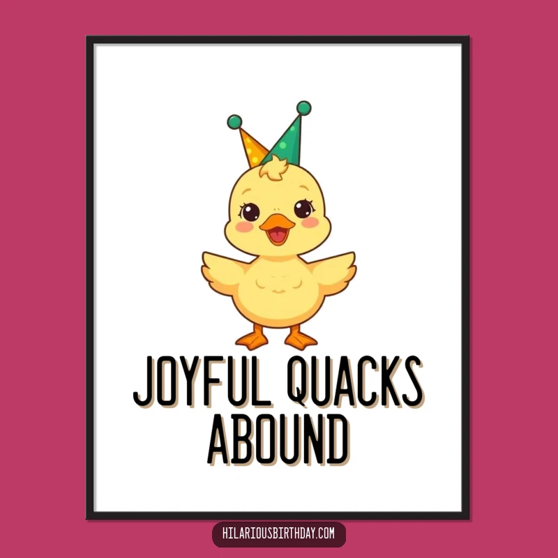 Funny Duckling Party Crown Poster: Add Festive Vibes to Your Walls!