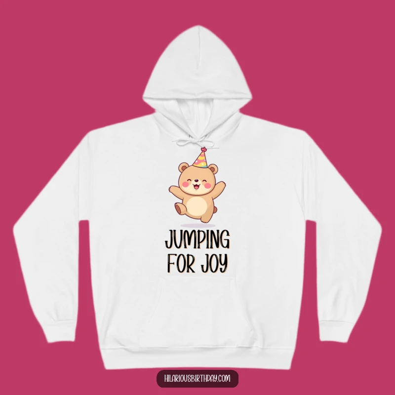 Cozy Funny Kawaii Bear Hoodie - Hilarious Jumping Party Wear Gift