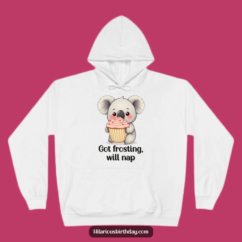 Cozy Funny Koala Cupcake Hoodie: Snuggle Up with Sweetness!