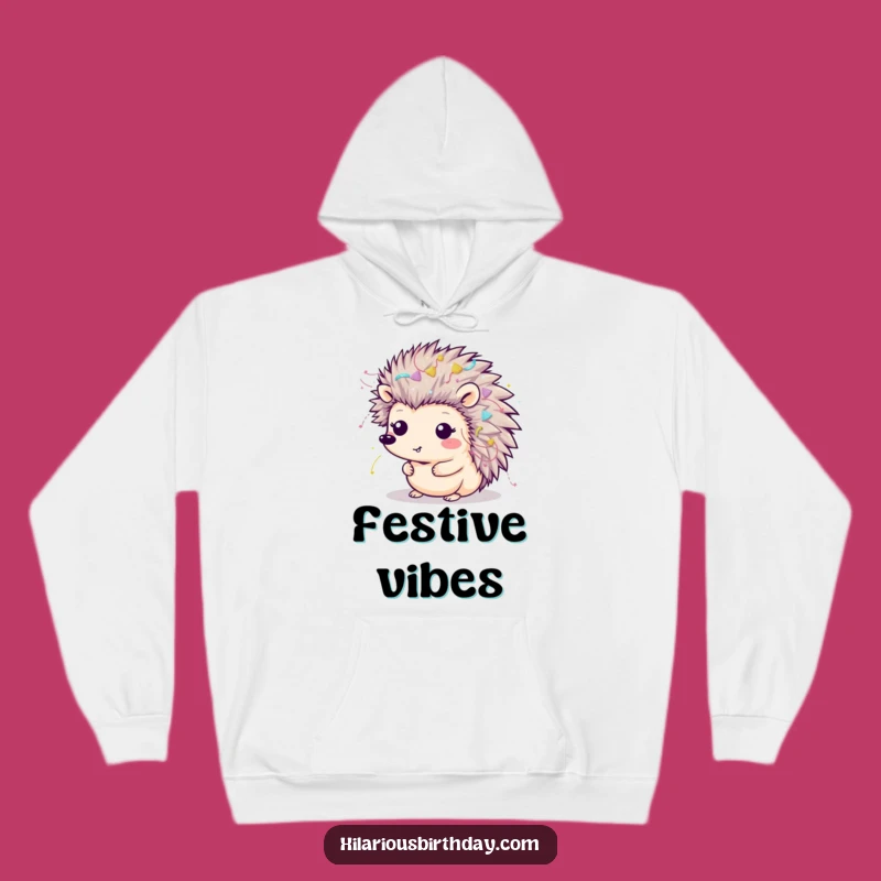 Cozy Funny Kawaii Hedgehog Hoodie: Party in Comfort, Gift Sparkle!