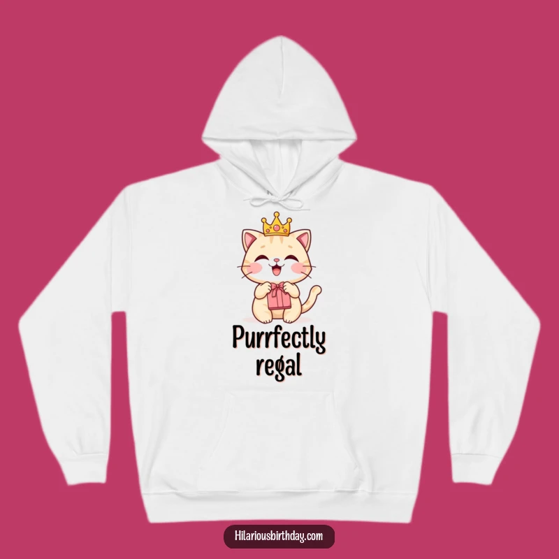Funny Cat Crown Gift Hoodie: Cozy Up with Royal Comfort