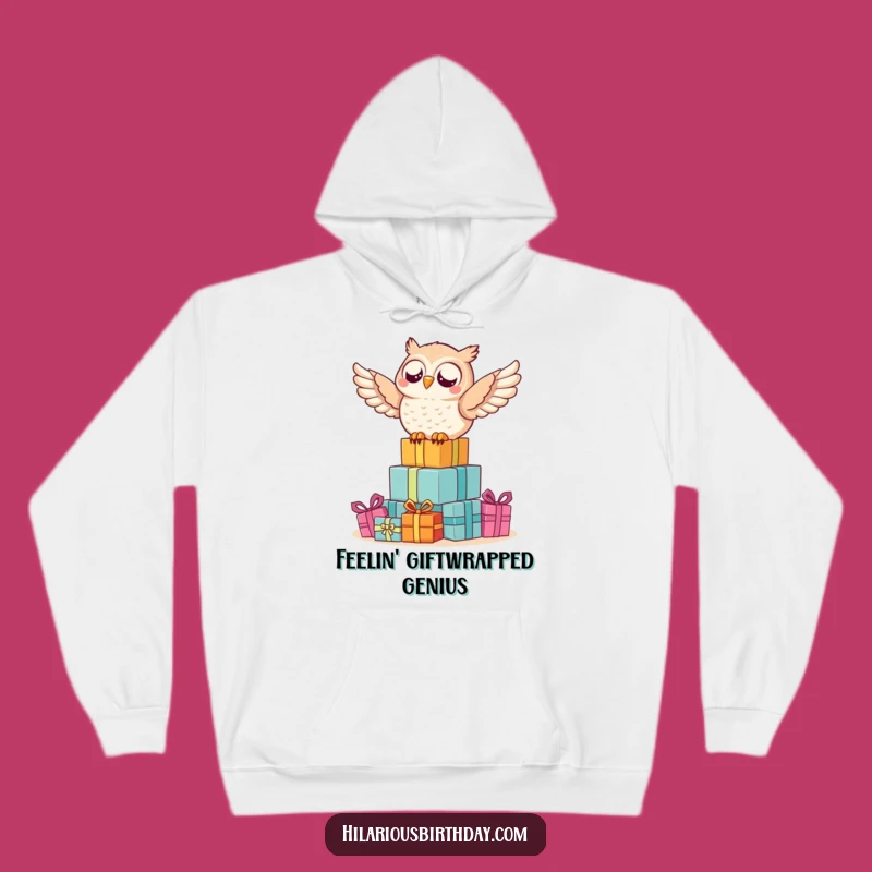 Funny Owl Gift Hoodie: Cozy Delighted Rider, Ideal Funny Gift!