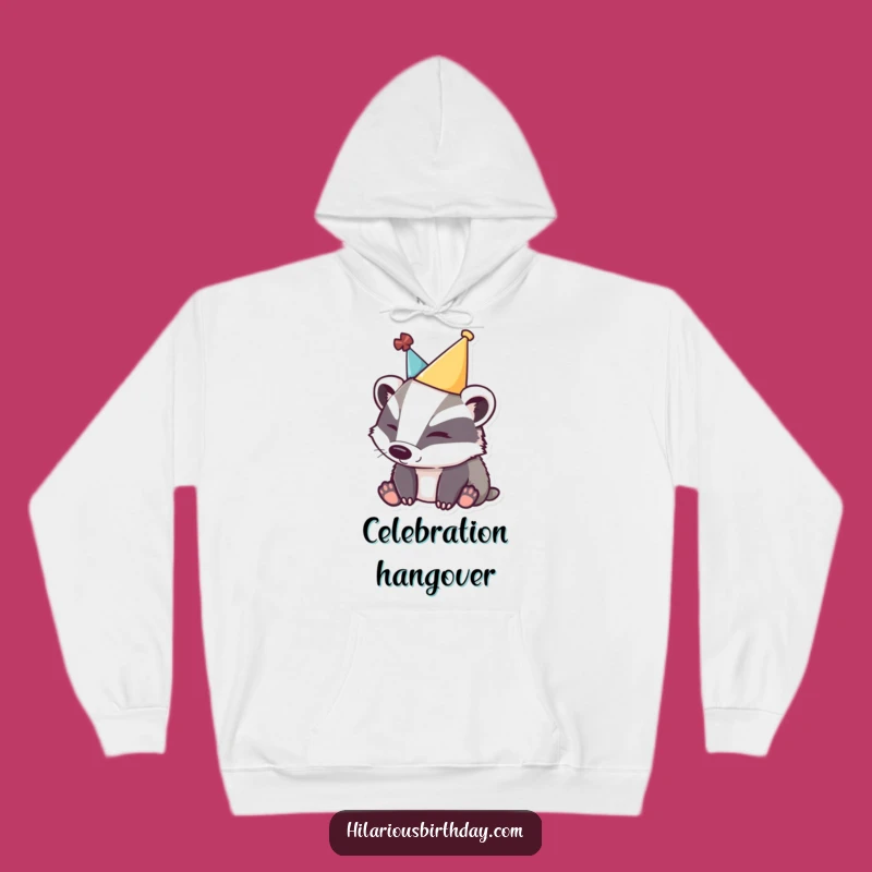 Funny Sleepy Badger Hoodie: Cozy Comfort & Party Vibes - Great Gift