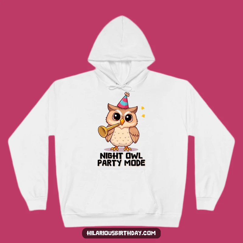 Funny Owl Party Trumpet Hoodie: Cozy Up with Cheerful Celebration