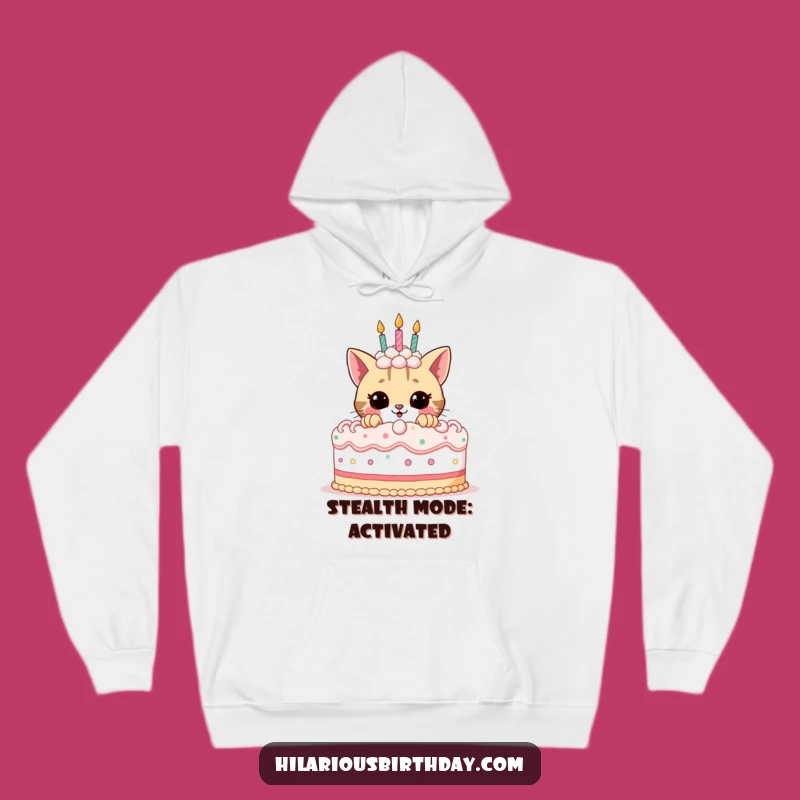 Funny Birthday Cat Hoodie: Cozy & Playful Kitty Peeking, Great Funny Gift