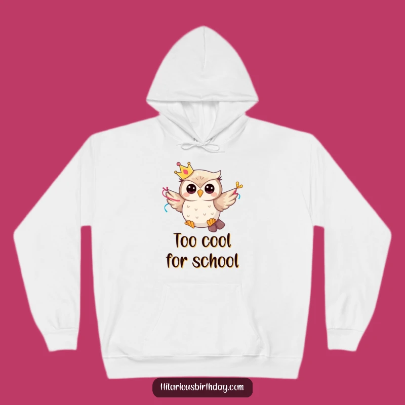 Cozy Funny Owl Hoodie: Whimsical Party Character with Streamer - Ideal Gift!