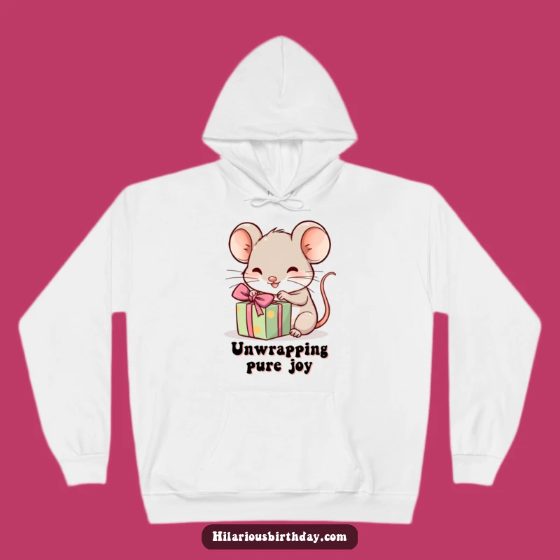 Cozy Funny Kawaii Mouse Gift Hoodie - Warm Present Lover Gift