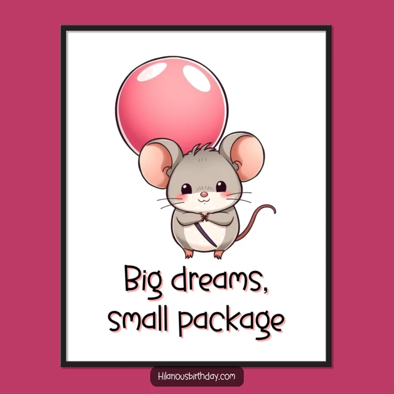 Free Printable Mouse Wall Art: Balloon Hide-and-Seek Downloadable Decor