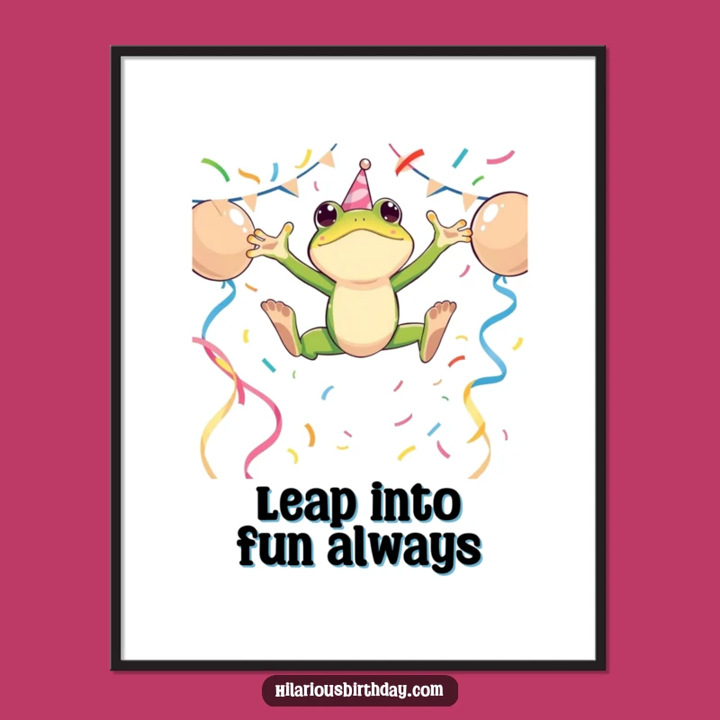 Free Printable Frog Wall Art: Leaping Streamers Downloadable Decor