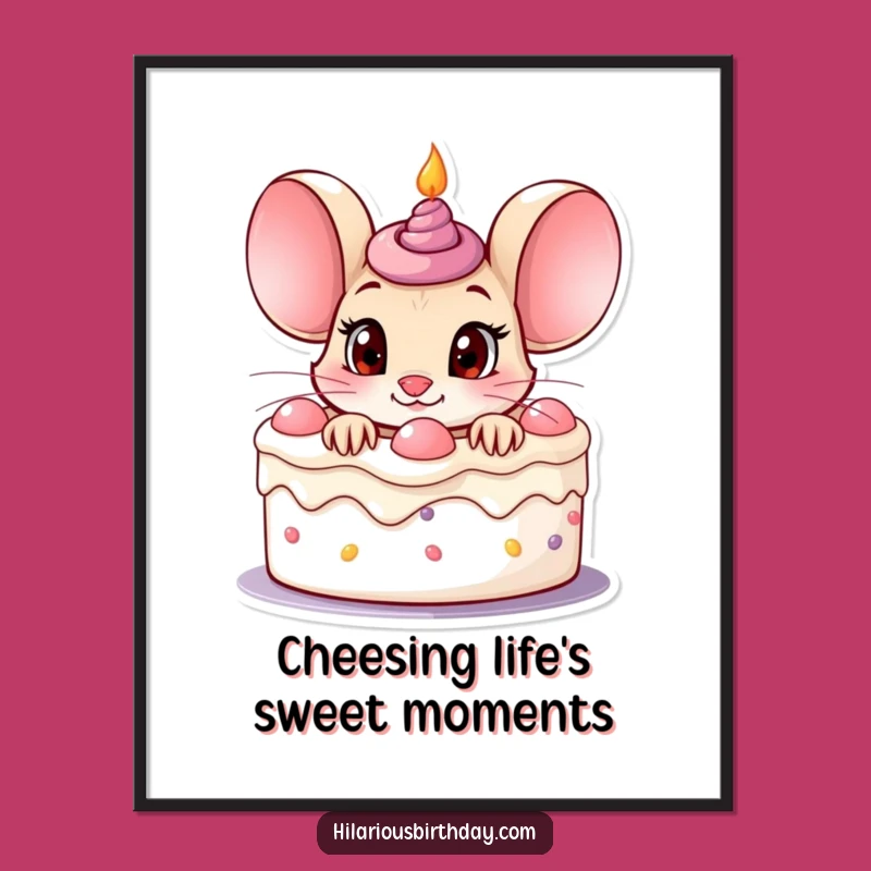 Free Printable Mouse Wall Art: Curious Cake Dweller Downloadable Decor