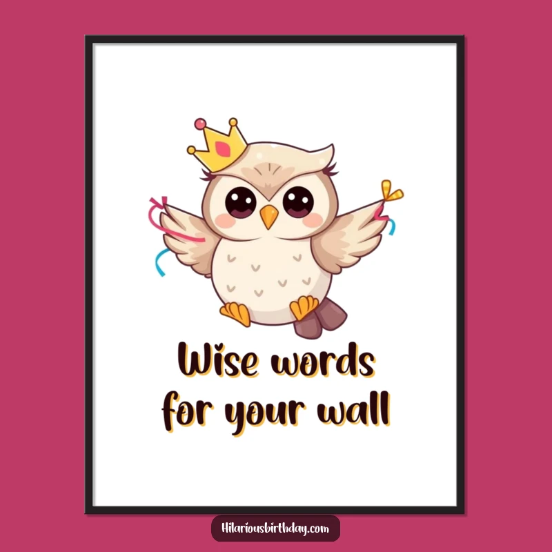 Free Printable Whimsical Owl Wall Art: Funny Downloadable Decor for Your Home
