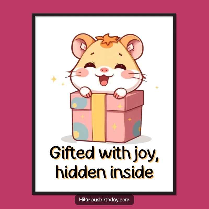 Free Printable Hamster Art: Funny Downloadable Gift for Cute Decor